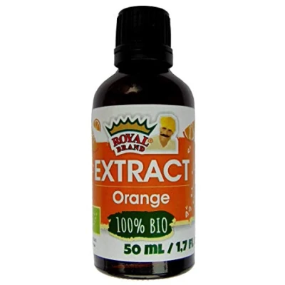 Afbeelding van Biologisch sinaasappelextract 50ml in een glazen fles voor betere kwaliteit, gecertificeerd