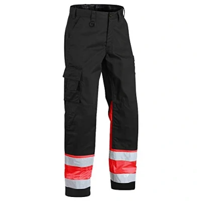 Afbeelding van Blaklader Werkbroek High Vis 1564 1811 Zwart/High Rood C44