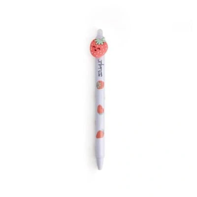 Afbeelding van Mr. Wonderful Mr.Wonderful Uitwisbare pen aardbei met een aan het uiteinde. Schrijfkleur: blauw.