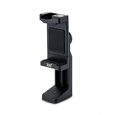 Afbeelding van JJC Universele 360 graden rotatie statief houder met verstelbare klem, koude schoenhouder en waterpas voor smartphones, d.w.z. iPhone, Huawei, MI, Samsung op 1/4 20 statief, monopod, selfiestick