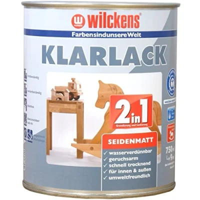 Afbeelding van Wilckens 2 in 1 blanke lak zijdemat, 750 ml 124000050