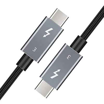 Afbeelding van Thunderbolt 3 kabels 2m ondersteunt 100W vermogen oplaadkabel / 40Gbps gegevensoverdracht, USB C naar C, compatibel met externe SSD, eGpu Type MacBooks, Dell, iPad Pro 2020, Pixel, Hub Docking