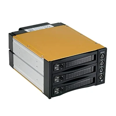 Afbeelding van FANTEC SNT BA2131 1 backplane/aluminium behuizing voor 3 x 8,9 cm (3,5 inch) harde schijven, 2 13,34 (5,25 sleuf, 80 mm ventilator, zwart