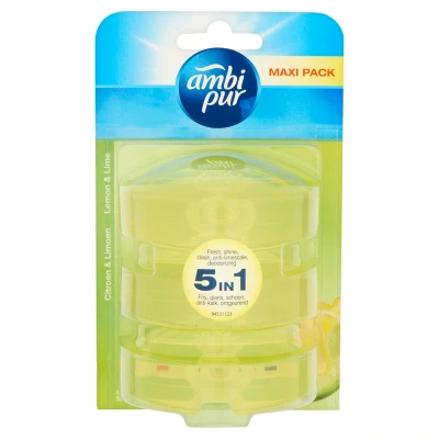 Afbeelding van Ambi Pur Toiletblok Lemon Lime Navulling 3 x 55 ml