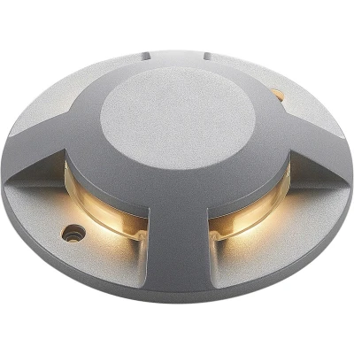 Afbeelding van Lucande LED buitenlamp 1licht drukgegoten aluminium, polycarbonaat H: 4.2 cm zilver (RAL 9006) Inclusief lichtbron