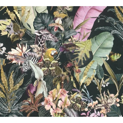 Afbeelding van AS Creation Dream Flowery 38176 1 381761 Multicolour / Zwart