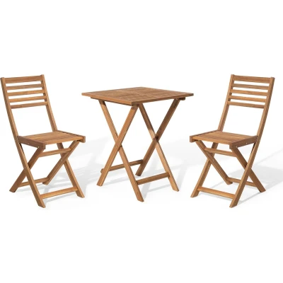 Afbeelding van Beliani FIJI Bistroset Lichte houtkleur Acaciahout
