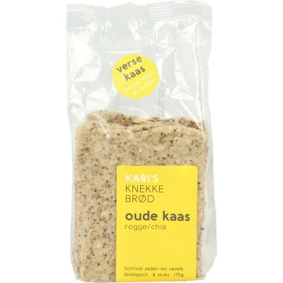 Afbeelding van Kari&#039;s Crackers Knekkebrod oude kaas bio 175 g