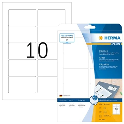 Afbeelding van HERMA 8840 Wit Zelfklevend printerlabel printeretiket
