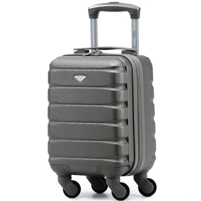 Afbeelding van Flight Knight Lichtgewicht stevige ABS koffer met 4 wielen, cabine en ruimbagage, goedgekeurd door meer dan 100 luchtvaartmaatschappijen zoals easyJet, British Airways, RyanAir, Virgin Atlantic
