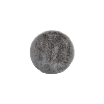 Afbeelding van LUXOR living Coste Zitkussen van kunstbont, stoelkussen als decoratie, woonkamer of stoelkussen, gezellig zitkussen, stoel, sierkussen, 40 x cm, rond, antraciet, set 4