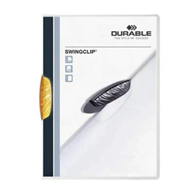 Afbeelding van Durable 226009 klemmap Swingclip, PP, tot 30 vel A4, clip oranje, verpakking van 25 stuks