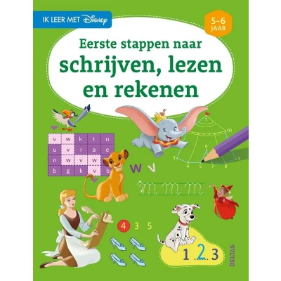 Afbeelding van Deltas Ik leer met Disney eerste stappen naar schrijven, lezen en rekenen (5 6 jaar)