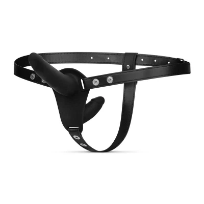 Afbeelding van Fetish Collection Dubbelzijdige Strap On Dildo Zwart