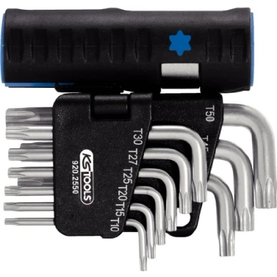 Afbeelding van KS Tools, Inbussleutel, 3 in 1 haakse steeksleutelset kort