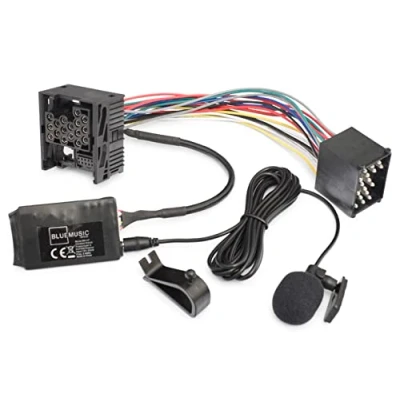 Afbeelding van BlueMusic Bluetooth handsfree muziekadapter compatibel met BMW E46 E39 E38 MINI R50 R52 R53 alleen Wave cassette ronde pin 17 pins Old Generation Radio