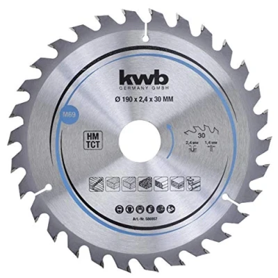 Afbeelding van KWB cirkelzaagblad Ø 190 x 2,4 30 mm tands
