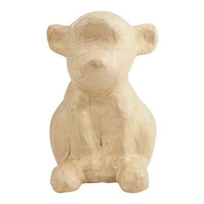 Afbeelding van Décopatch SA203C aap (van papier maché, maat S, 13 x 10 14,5 cm, om te personaliseren) 1 stuk natuur