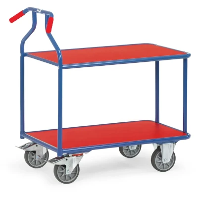 Afbeelding van fetra 3601 Tafelwagen Staal Poedercoating Laadvermogen (max.): 400 kg Blauw, Rood