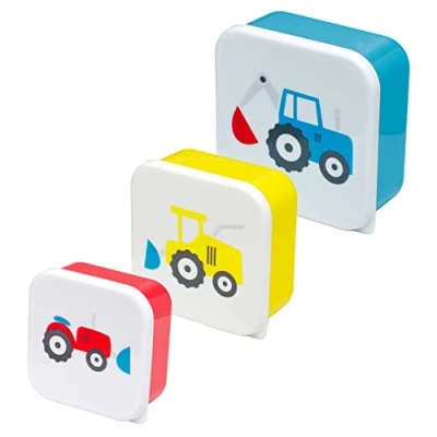 Afbeelding van Brooddoos /. lunchbox traktor set van 3 Puckator