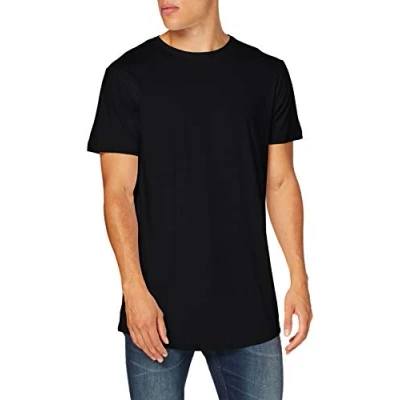 Afbeelding van Build Your Brand Heren Shaped Long Tee T shirt, zwart2, XS, XS