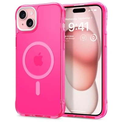 Afbeelding van Spigen Hoesje Geschikt voor Apple iPhone 15 Cyrill Ultra Sheer Mag Back Cover Compatibel met MagSafe Roze
