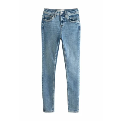Afbeelding van Next Super SOFT Standard Jeans Skinny Fit, Dames, Maat: 40xS, Denim mid blue