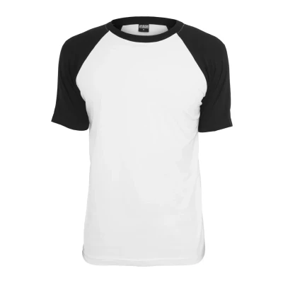 Afbeelding van Urban Classics Raglan Contrast Tshirt print, Heren, Maat: Large, White/black