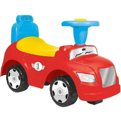 Afbeelding van Dolu 2in1 Loopauto + Toeter Rood/Geel/Blauw