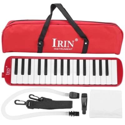 Afbeelding van Melodica 32 Key Air Piano Keyboard, Muziekinstrument Keyboard met Draagtas, Beginner voor Volwassenen(rood)