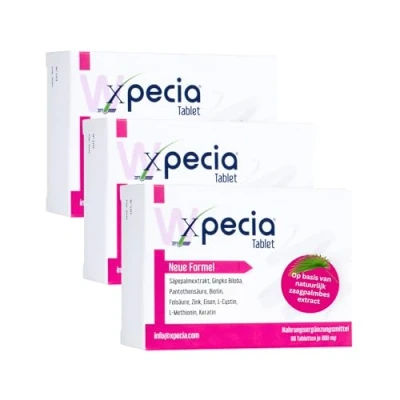 Afbeelding van Xpecia DHT Blocker met biotine en zaagpalm extract, tegen haaruitval voor vrouwen, ginko wortel, haarvitaminen, zaagpalm, haargroei versnellen, nabehandeling haartransplantaties
