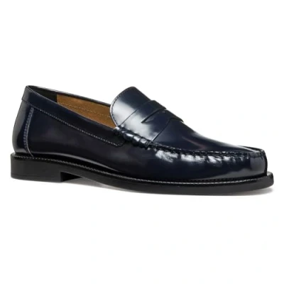 Afbeelding van Geox Recanati Instappers, Heren, Maat: 43.5, Navy Kalfsleer
