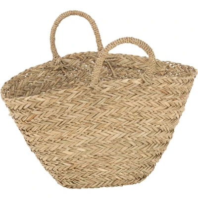 Afbeelding van J Line strandtas kort handvatten jute naturel
