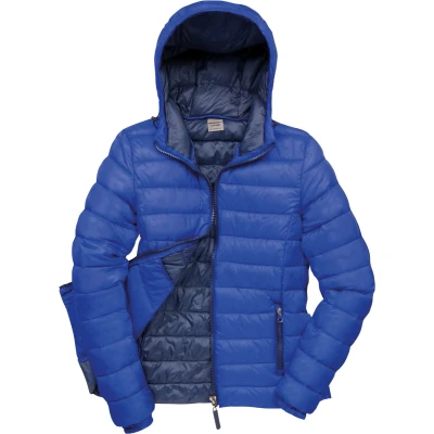 Afbeelding van Result Womens Snow Bird Hooded Jacket R194F Royal Blue / Navy XXL