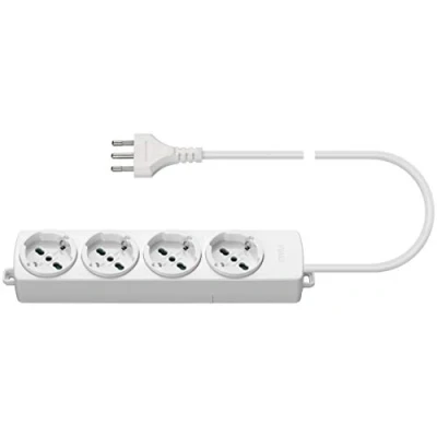 Afbeelding van Vimar 01292.CC.B meervoudige stekkerdoos met 4 universele stopcontacten, 2 m kabel