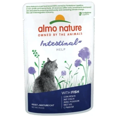 Afbeelding van Almo Nature Digestive Help multipack met vis en gevogelte natvoer kat (70 g) 2 x (6 70