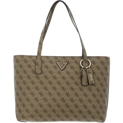 Afbeelding van GUESS Shopper Eco Elements Tote Latte Logo Lichtbruin