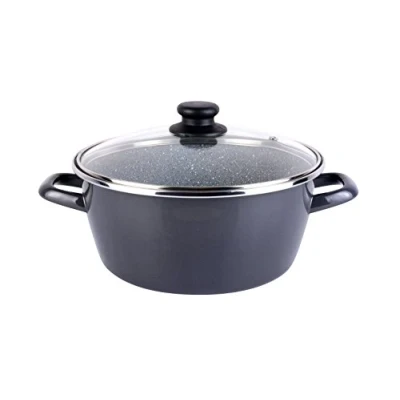 Afbeelding van Magefesa Dolomiti kookpan met glazen deksel, 20 cm, grijs/Marengo