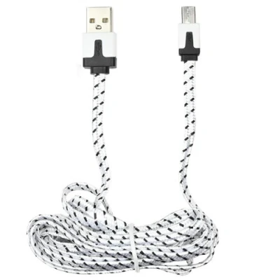 Afbeelding van Benson Mobiele Oplader USB naar Micro Nylon Kabel 2 meter