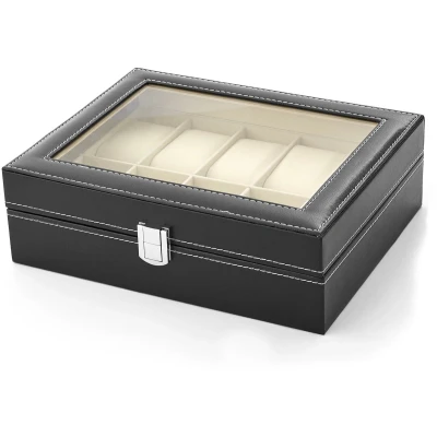 Afbeelding van Kunstleren Horlogebox Voor 10 Horloges