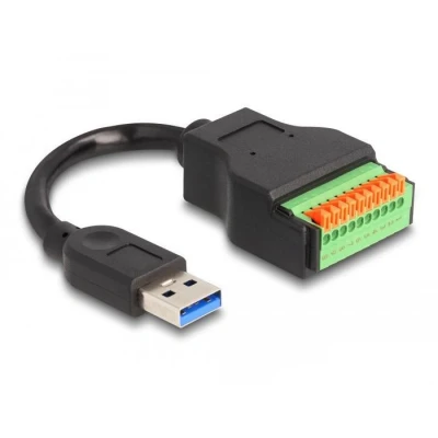 Afbeelding van Delock USB 3.2 Gen 1 Kabel Typ A Stecker zu Terminalblock Adapter mit