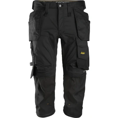 Afbeelding van Allroundwork, Stretch Pirate Broek Met Holsterzakken,Zwart Zwart (0404),062