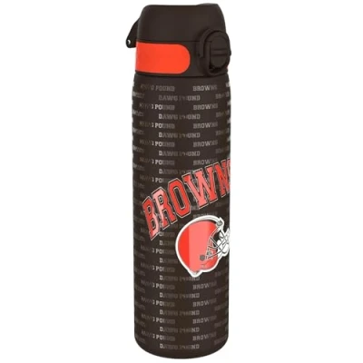 Afbeelding van Ion8 Lekbestendig Slanke Waterfles, Roestvrij Staal, NFL Browns, 600ml (20oz)