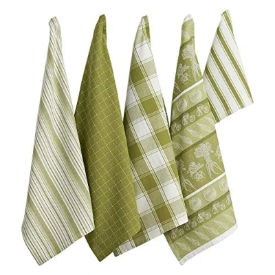 Afbeelding van DII Keuken vaatdoeken Set, Katoen, Peterselie Groen, 18x28 Handdoeken &amp; 13x13 Vaatdoek