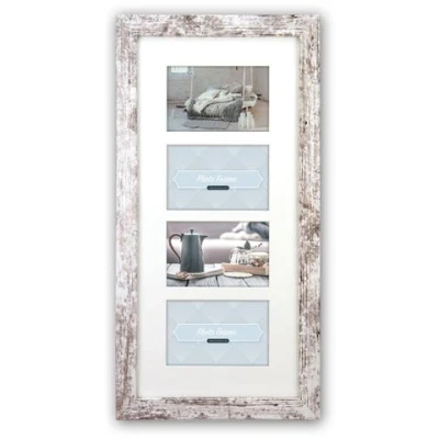 Afbeelding van Zep Fotolijst V24106 Nelson 6 4Q White Wash voor 4 Foto&#039;s