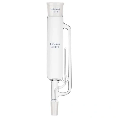 Afbeelding van Labaiscs Soxhlet Type Extractie Apparatuur (500ml), Borosilicaat Glas Extractor met 45/40 Bovenste Gewricht en 24/40 Onderste Lab Apparatuur, Enkele Eenheid
