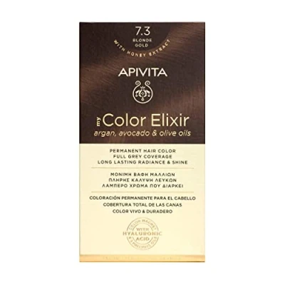 Afbeelding van Apivita Haarverf Hair Colour Color Elixir Permanent 7.3 Blonde Gold