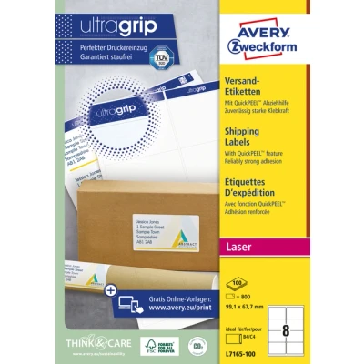 Afbeelding van Etiket Avery L7165 100 99.1x67.7mm dekkend wit 800stuks
