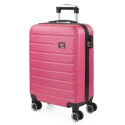Afbeelding van SKPAT Bagage Cabine 55x35x25 Stijlvolle Valise 55x40x20, Valise, Grande Taille, Valises, Fuchsia