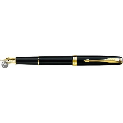 Afbeelding van Parker Sonnet Laque Black GT Vulpen Fijn